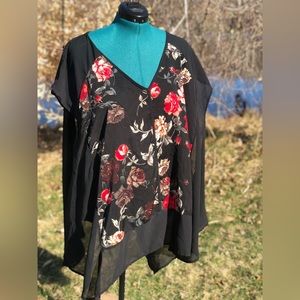 Torrid sheer floral top